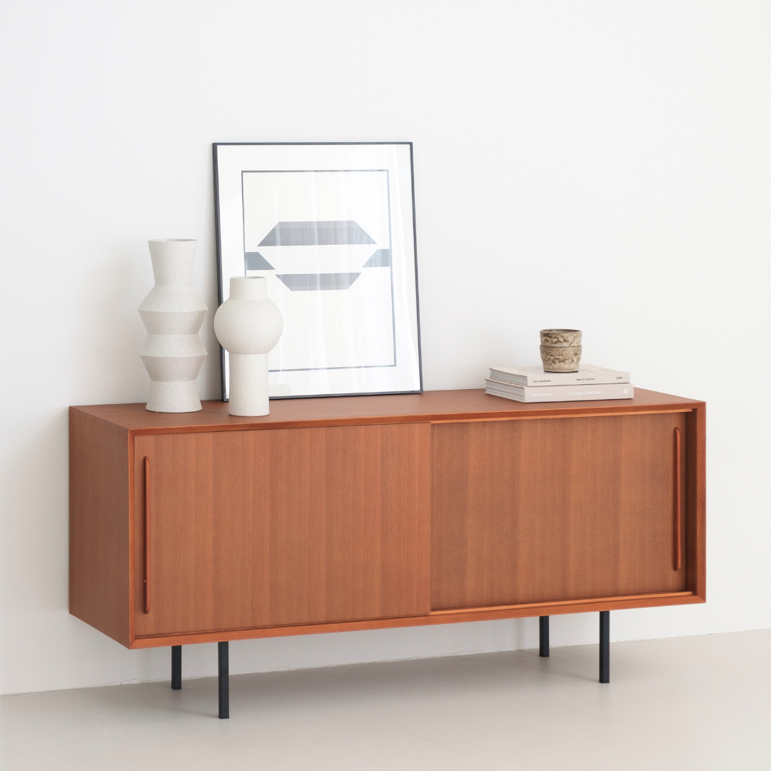 vintage dressoir 1960s Retro Sideboard - Josephine - Teak Jaren 50 dressoir in licht