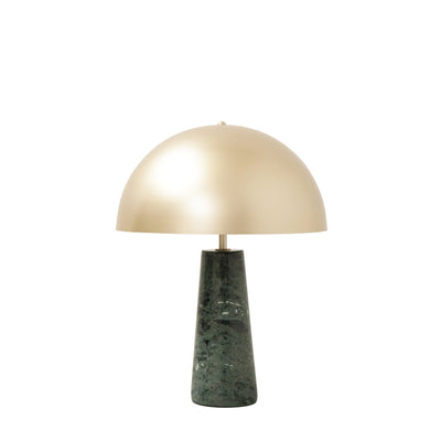 Gouden Lamp met marmeren voet Merit Goud/Groen Marmer