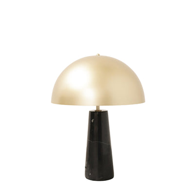 Gouden Lamp met marmeren voet Merit Goud/Zwart Marmer