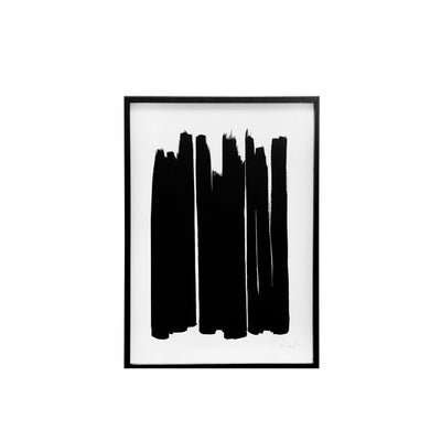 Kunstwerk Black Stripes 50x70cm Zwart Frame