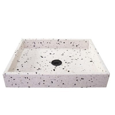 George Wastafel in Wit Terrazzo