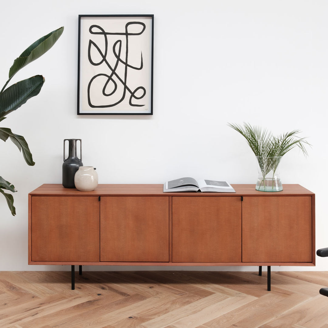 Retro Dresser - Teak/200cm - Salvin - Furnified  B2B - Verdon