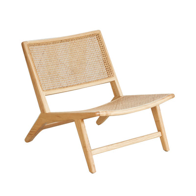 Rieten Fauteuil Flora Naturel Rotan Eik