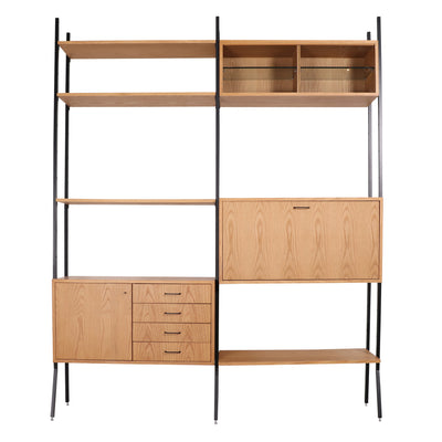 Scandinavische stellingkast Eik 186x230cm