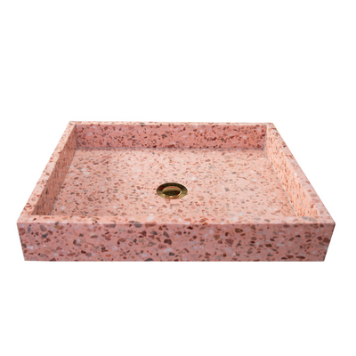 George pink roze terrazzo wastafel 